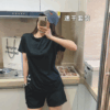 速乾輕氧運動套裝 | 夏季女冰絲薄彈性健身跑步瑜珈服+休閒短褲兩件套