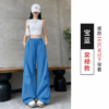 美式復古小刺繡工裝褲 | 女春夏新款慵懶寬鬆休閒運動速乾褲闊腿長褲