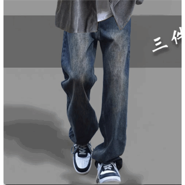 秋季套裝 | 男士潮牌寬鬆襯衫長袖外套牛仔褲+一套帥氣休閒兩件套