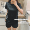 速乾輕氧運動套裝 | 夏季女冰絲薄彈性健身跑步瑜珈服+休閒短褲兩件套