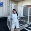 歐貨純棉休閒運動服 | 時尚套裝女夏學生寬鬆韓版短袖+短褲跑步兩件套