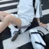 歐貨純棉休閒運動服 | 時尚套裝女夏學生寬鬆韓版短袖+短褲跑步兩件套