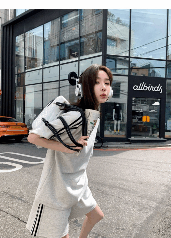 歐貨純棉休閒運動服 | 時尚套裝女夏學生寬鬆韓版短袖+短褲跑步兩件套
