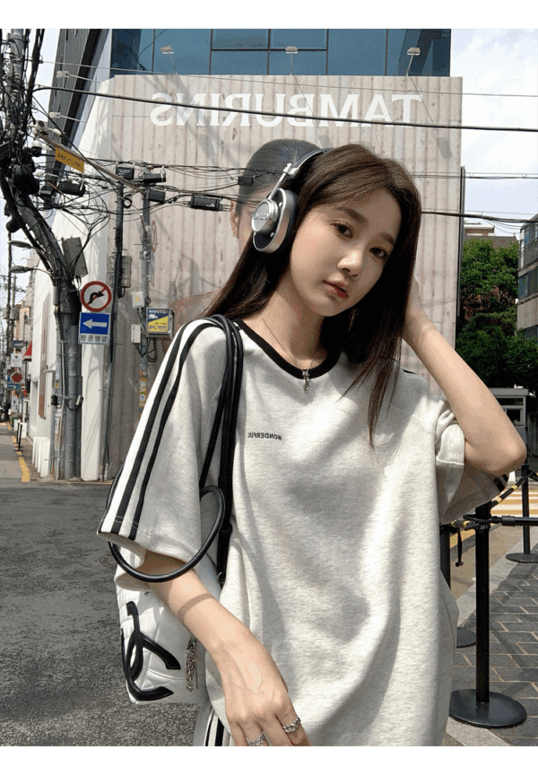 歐貨純棉休閒運動服 | 時尚套裝女夏學生寬鬆韓版短袖+短褲跑步兩件套