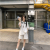 歐貨純棉休閒運動服 | 時尚套裝女夏學生寬鬆韓版短袖+短褲跑步兩件套